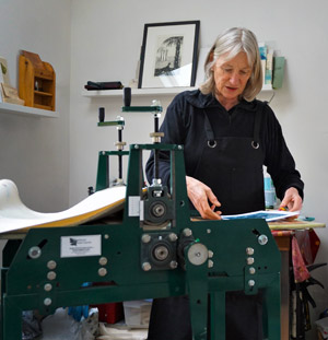 Aileen in her studio